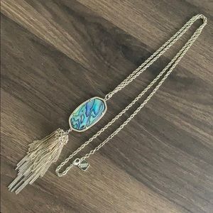 Kendra Scott Marble long tassel necklace